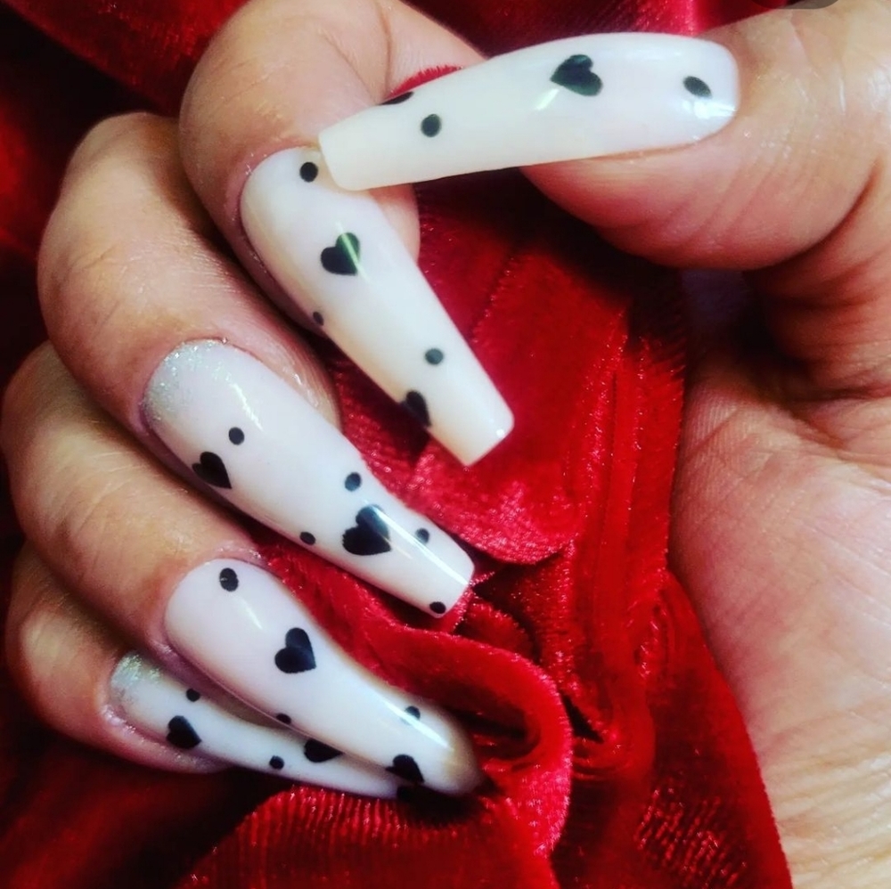 Soleil Nails Long Coffin Confetti